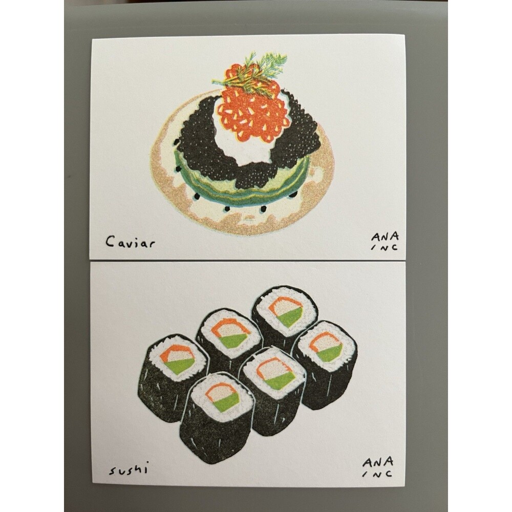 Ana Inciardi Mini Print Set - Caviar and Sushi